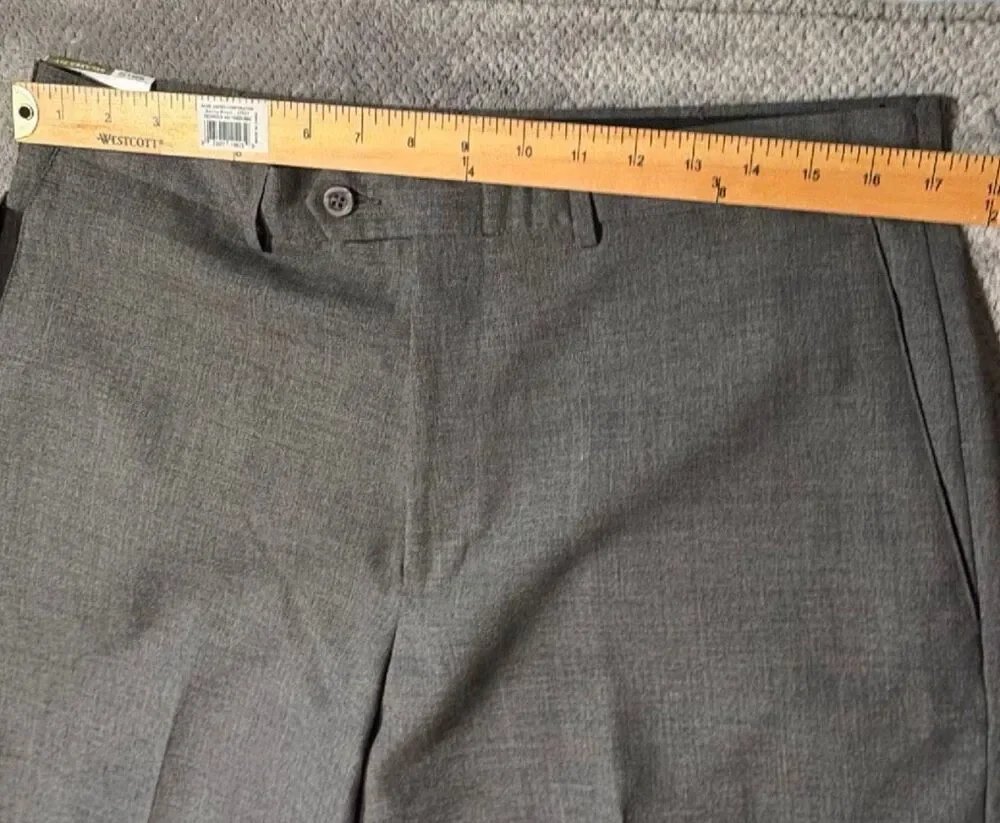 Slates by Dockers Men’s 34x32 Gray Wool Blend Dress Pants Relaxed Fit NEW #1700